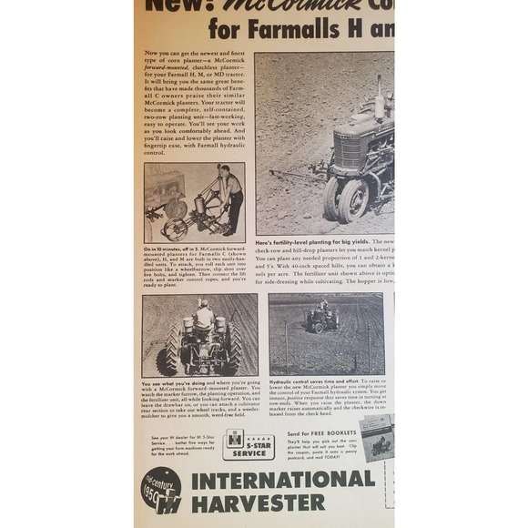 1950 Farmall Tractor Magazine Advertisement New McCormick Corn Planter - Picture 3 of 3